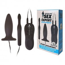 Набір анальний вібростимулятор та рель'єфний вібростимулятр Sex expert SEM-55007